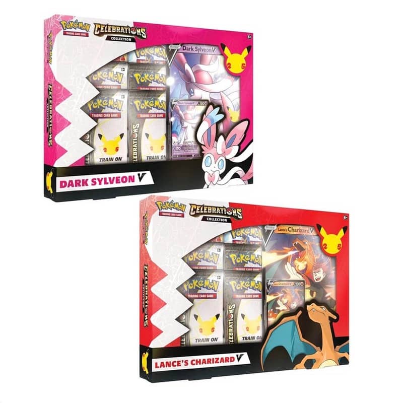 Pokemon Celebrations - V Box Charizard + Dark Sylveon (Pair) - Mint ...